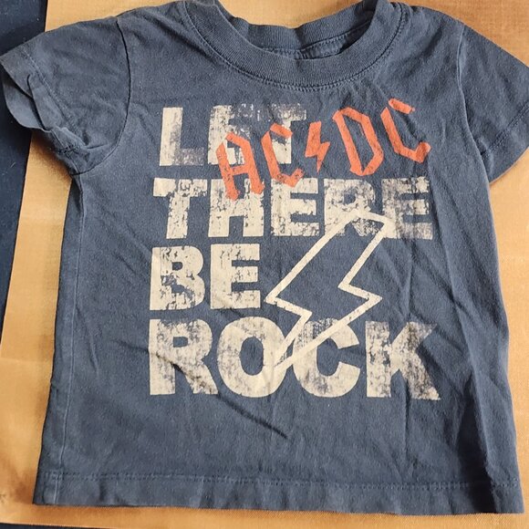 Rockware Anthill Trading Blue Cotton AC/DC Let There Be Rock SS Tee Size 24M - Picture 1 of 14